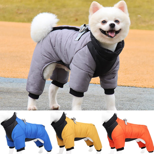 Winter Warm Dog Jacket Reflective Four Legged