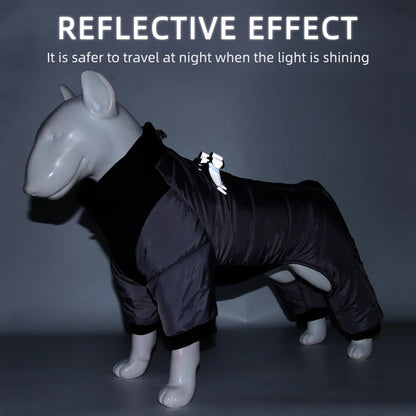 Winter Warm Dog Jacket Reflective Four Legged