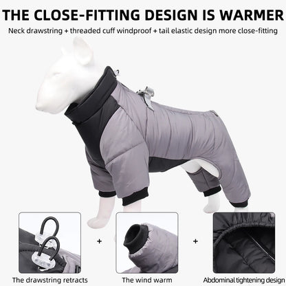 Winter Warm Dog Jacket Reflective Four Legged